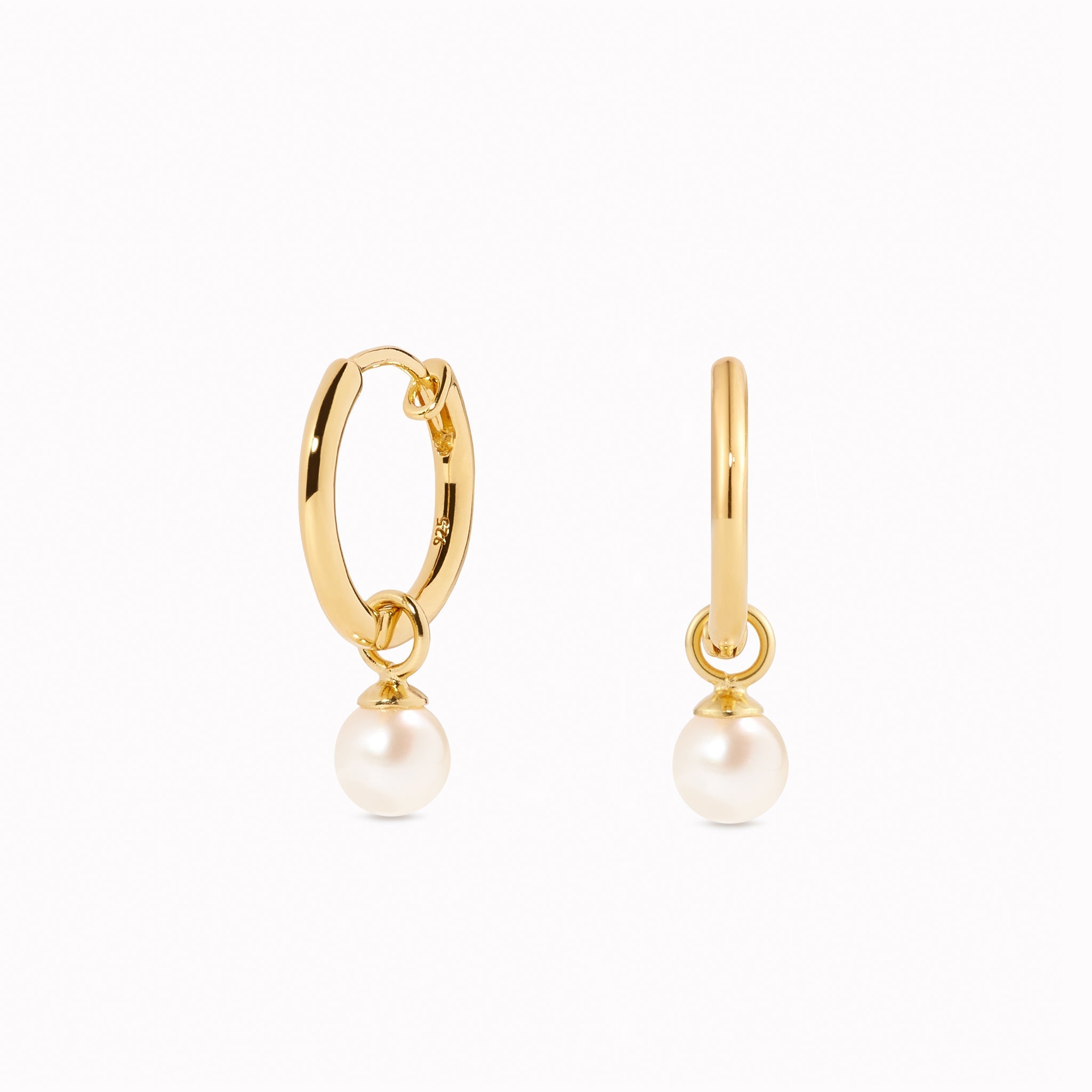 Pearl Huggie Earrings - Kirsten