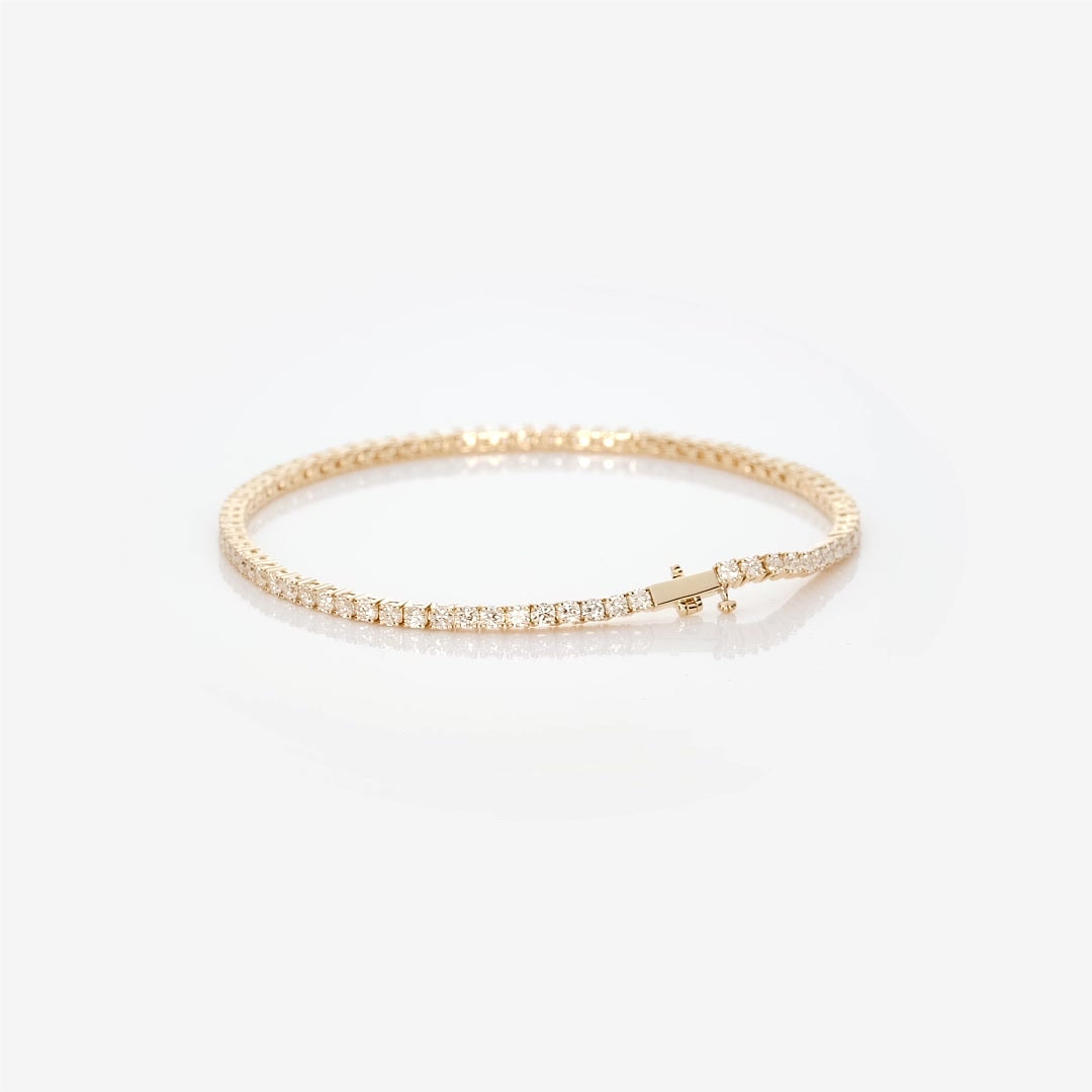 14K Gold Celestial River Full-Tennis Bracelet