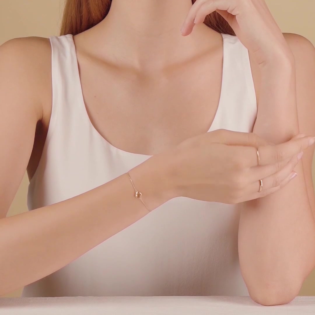 14K Gold Dainty Topaz Adjustable Bracelet