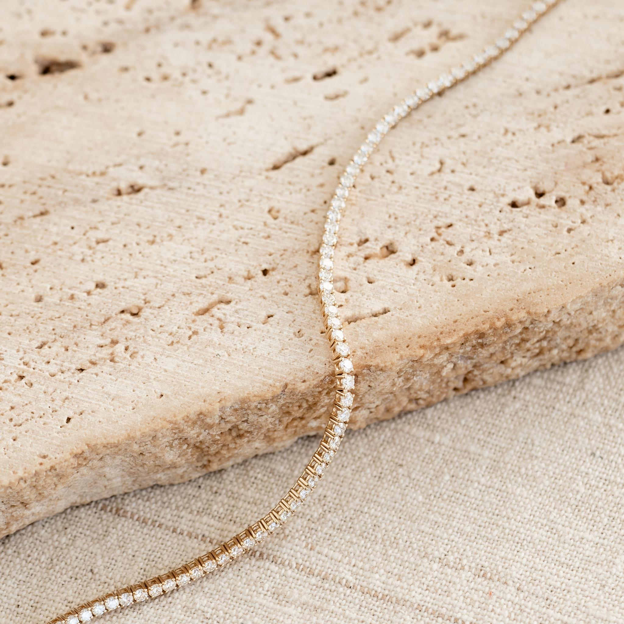 14K Gold Celestial River Full-Tennis Bracelet