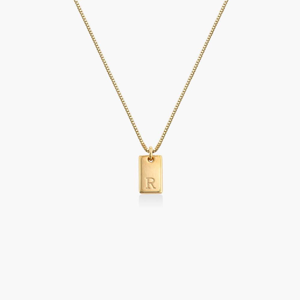 14K Gold Plated Letter Necklace Dainty Gold Name Necklace